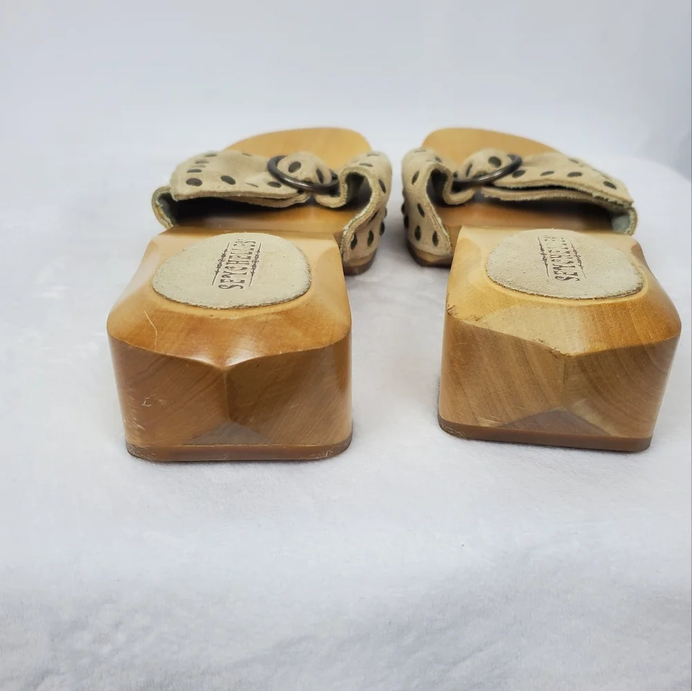 Seychelles Wood Tan Studded Sandals 8.5